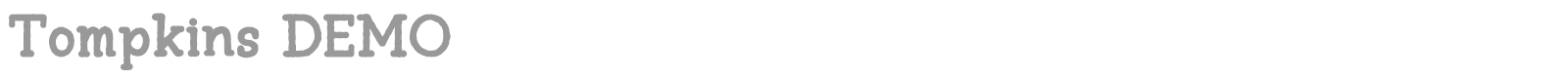Tompkins font preview